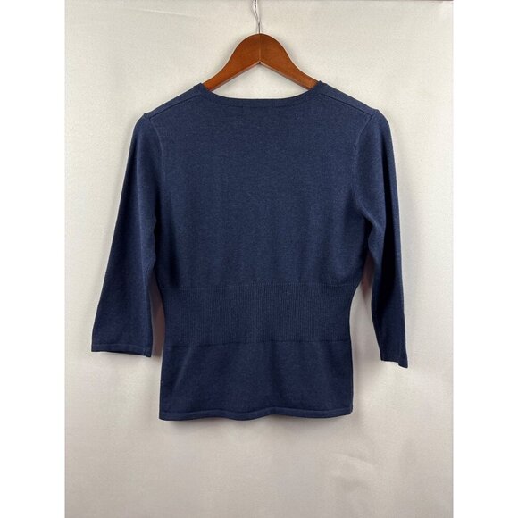 Kersh Essentials Womens Blue Cardigan Sweater Medium - Picture 4 of 5